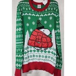 Snoopy snow jacket Christmas sweater men's XXL